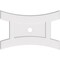 Ekena Millwork Haven Architectural Grade PVC Ceiling Medallion, 40"W x 26 5/8"H x 3"ID x 8 3/4"C x 1"P, One-Piece CMP40X26HN-03000 - alternate 1